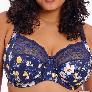 Elomi Morgan Sicilia Sia Floral Plus Size Underwire Bra 38HH (UK) 38L (US)